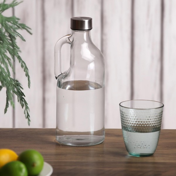 GARRAFA TRANSPARENTE COM ASA